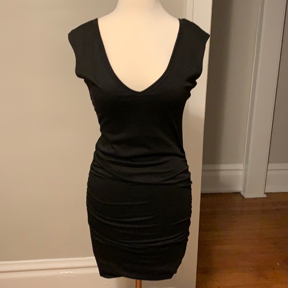 Venus ruched black bodycon dress size S - Picture 1 of 4